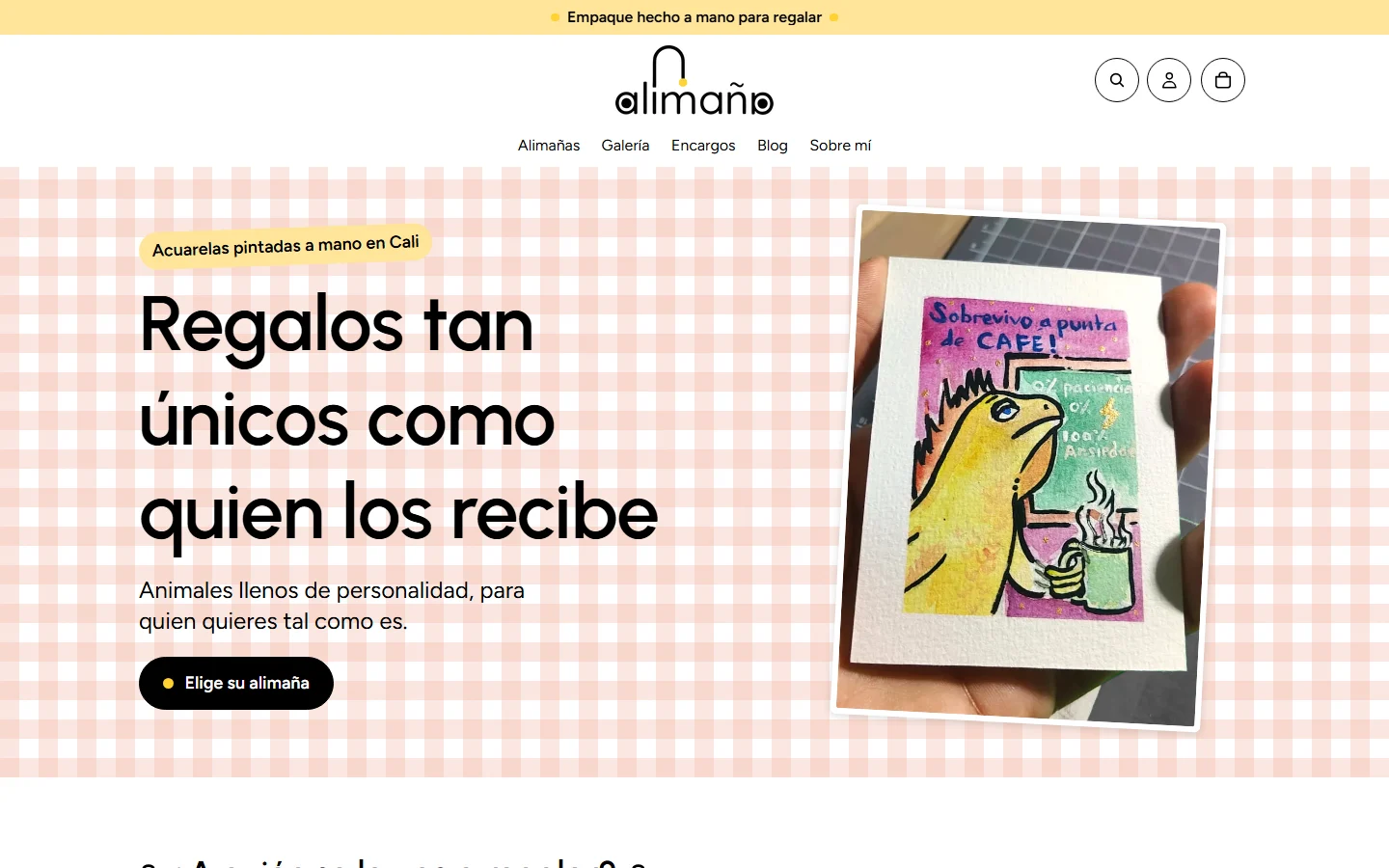 Tienda de Alimaña en Shopify, hecha por Métricamente